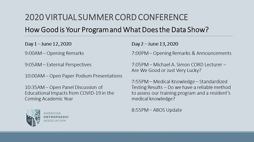 2020 Virtual Summer CORD Conference